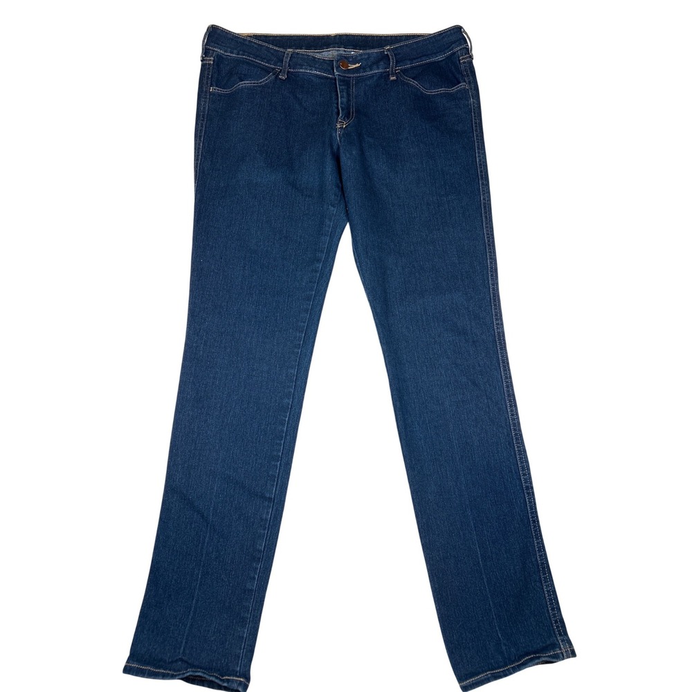H&M‎ Skinny Low Waist Jeans Dark Wash Blue Denim Size 33/32 Stretch 0143866 0